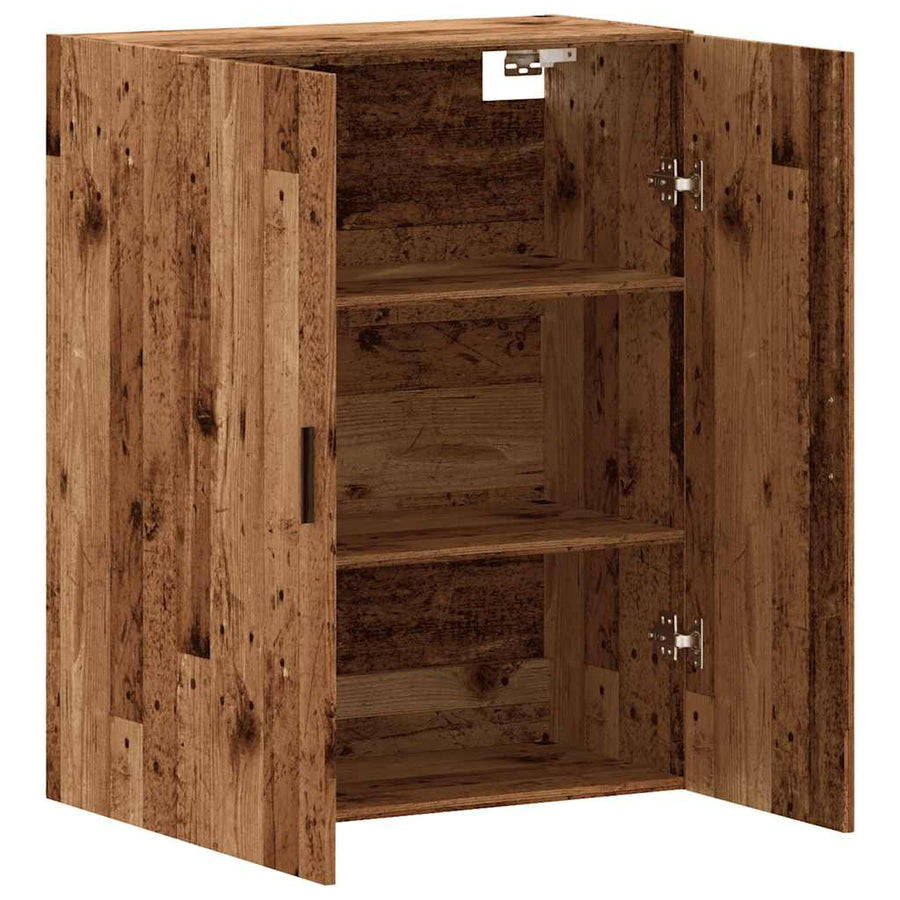 Wandkast 69,5x34x90 cm oud houtkleurig