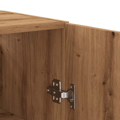 Wandkast 69,5x34x90 cm artisanaal eikenkleurig