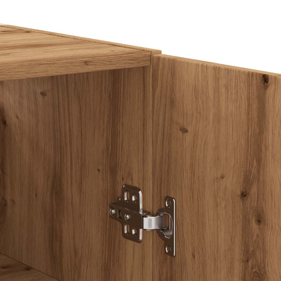 Wandkast 69,5x34x90 cm artisanaal eikenkleurig