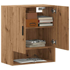 Wandkast 60x31x70 cm bewerkt hout eikenkleur