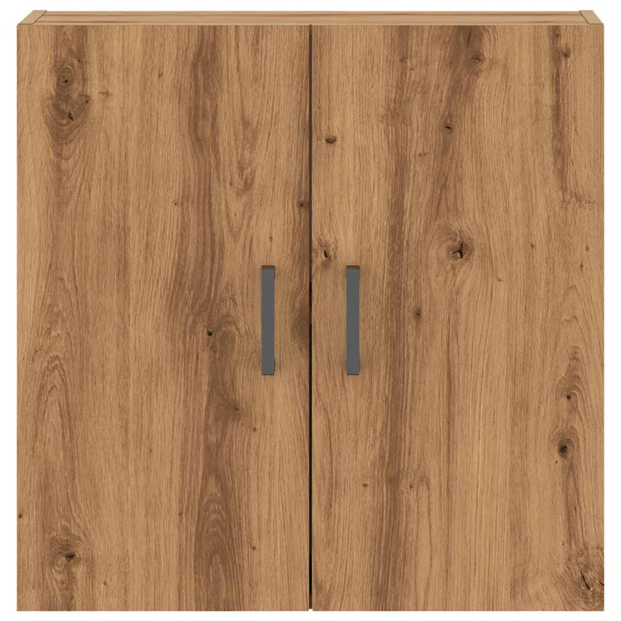Wandkast 60x31x60 cm bewerkt hout artisanaal eikenkleurig