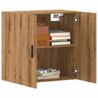 Wandkast 60x31x60 cm bewerkt hout eikenkleurig