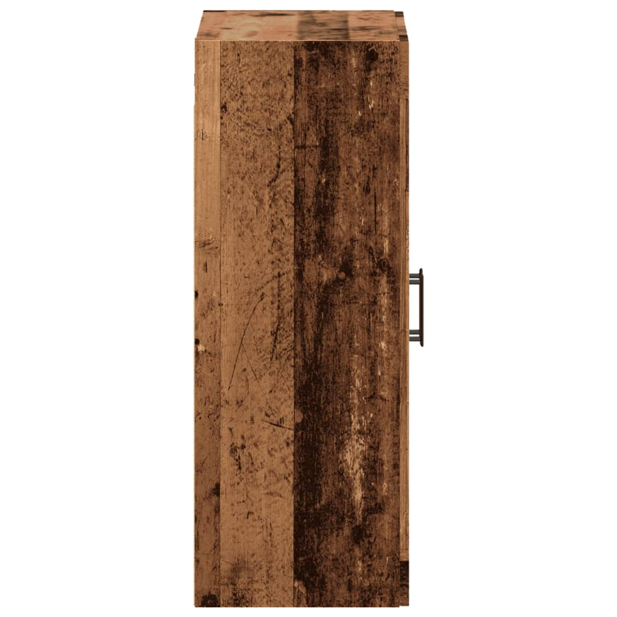 Wandkast 69,5x34x90 cm bewerkt hout oud houtkleurig
