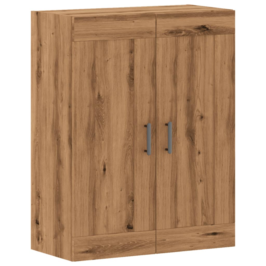 Wandkast 69,5x34x90 cm bewerkt hout artisanaal eikenkleurig