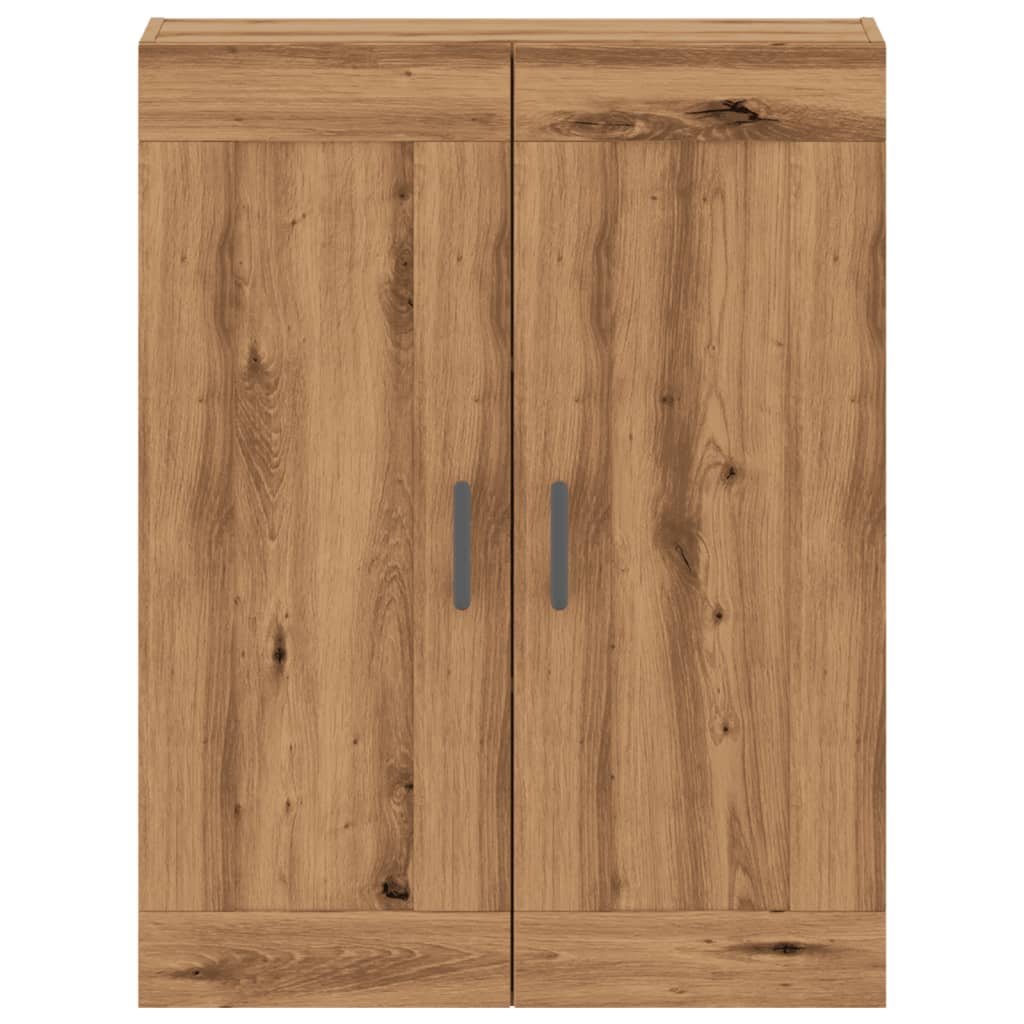 Wandkast 69,5x34x90 cm bewerkt hout artisanaal eikenkleurig
