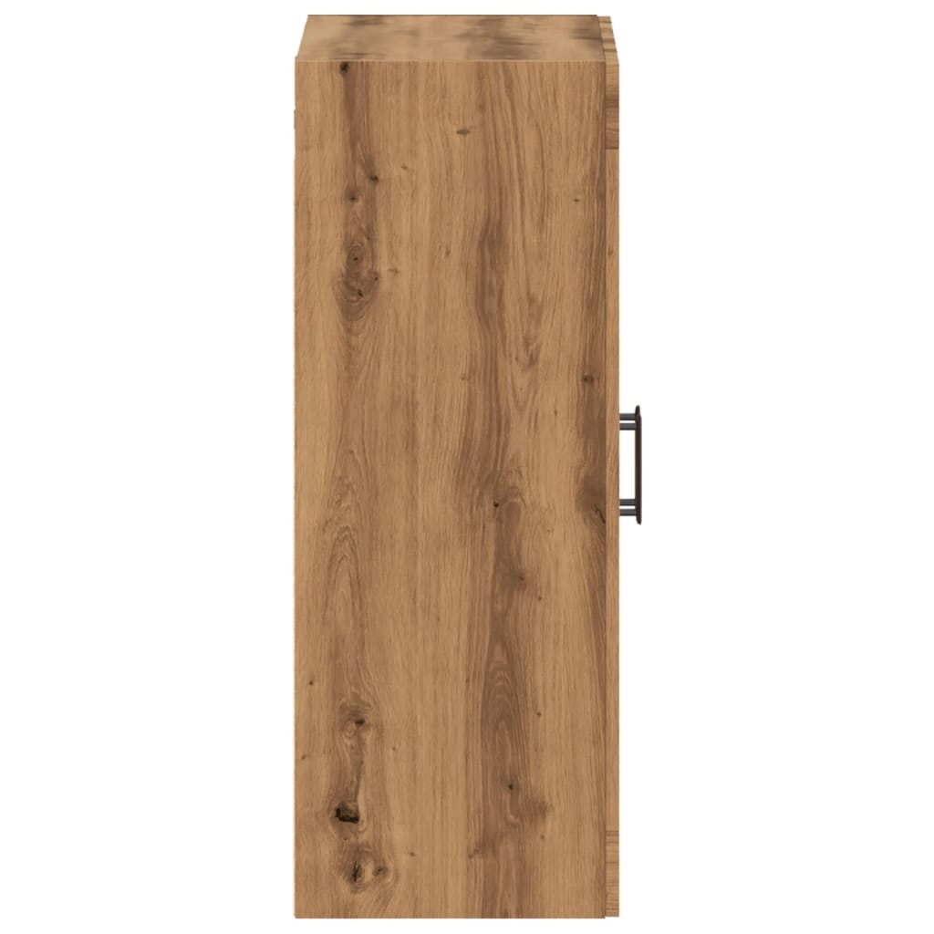 Wandkast 69,5x34x90 cm bewerkt hout artisanaal eikenkleurig