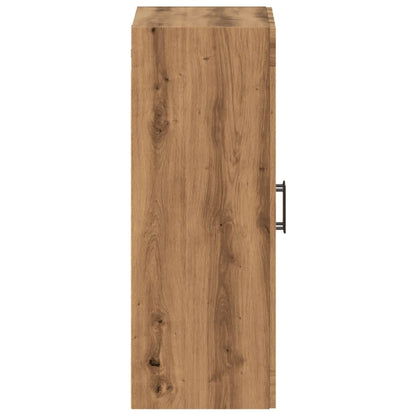 Wandkast 69,5x34x90 cm bewerkt hout artisanaal eikenkleurig