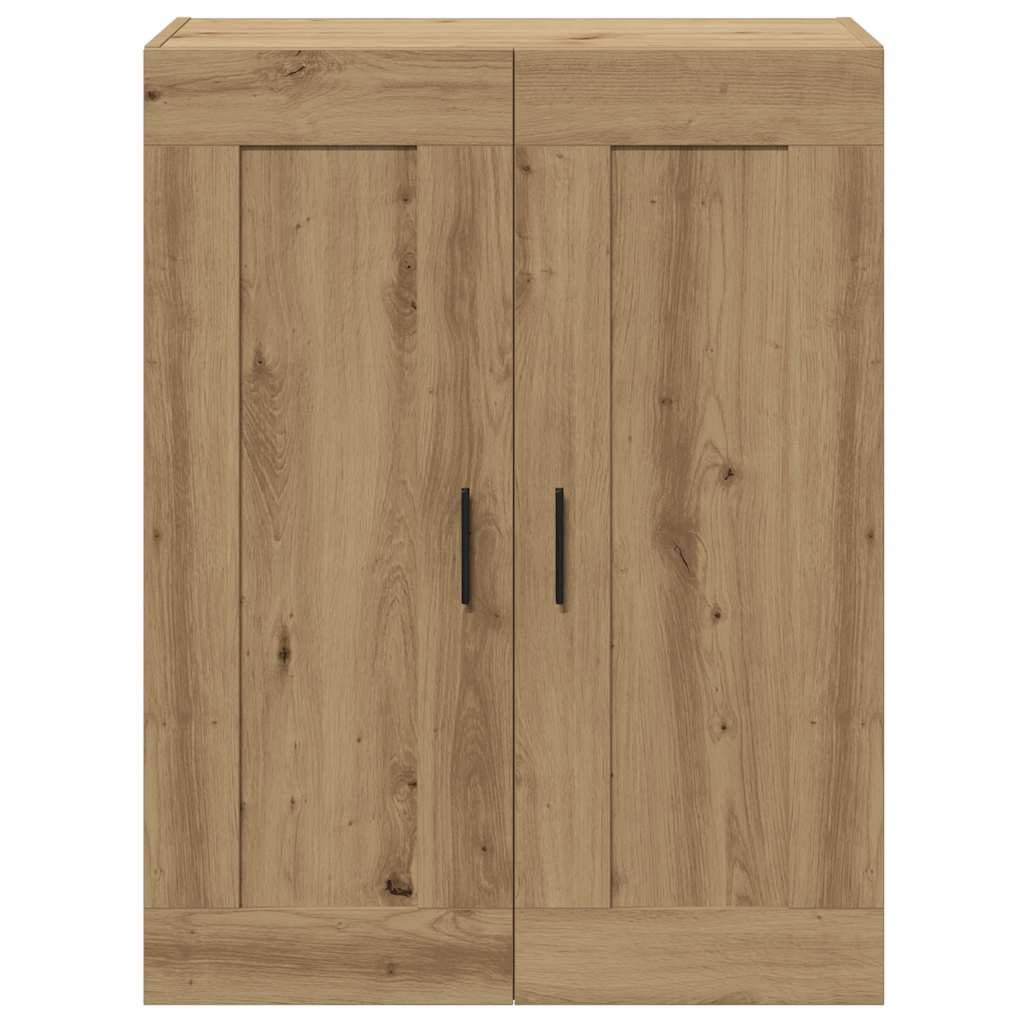 Wandkast 69,5x34x90 cm bewerkt hout artisanaal eikenkleur