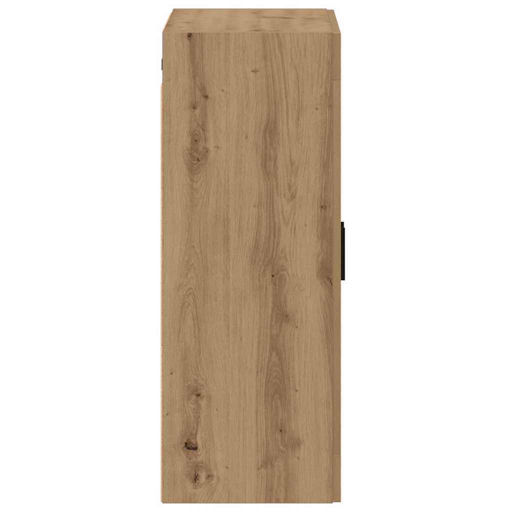 Wandkast 69,5x34x90 cm bewerkt hout artisanaal eikenkleur