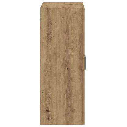 Wandkast 69,5x34x90 cm bewerkt hout artisanaal eikenkleur