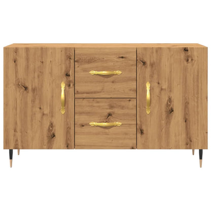 Dressoir 100x36x60 cm bewerkt hout artisanaal eikenkleurig