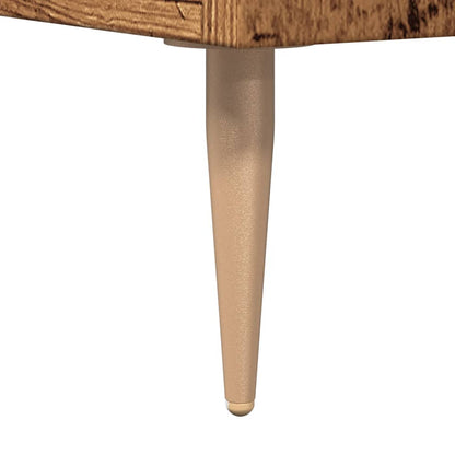 Dressoir 100x36x60 cm bewerkt hout oud houtkleurig