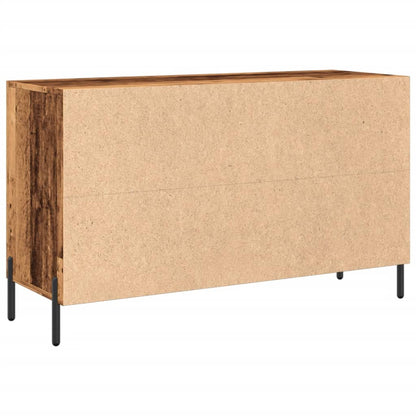 Dressoir 100x36x60 cm bewerkt hout oud houtkleurig