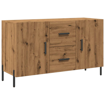 Dressoir 100x36x60 cm bewerkt hout artisanaal eikenkleurig