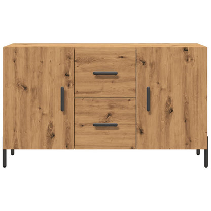 Dressoir 100x36x60 cm bewerkt hout artisanaal eikenkleurig