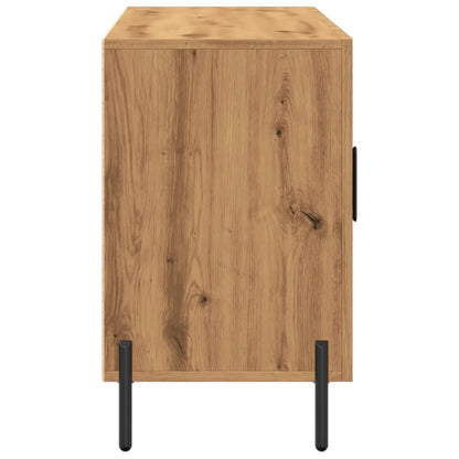 Dressoir 100x36x60 cm bewerkt hout artisanaal eikenkleurig
