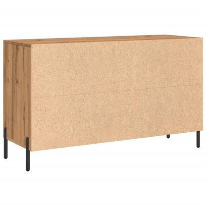 Dressoir 100x36x60 cm bewerkt hout artisanaal eikenkleurig