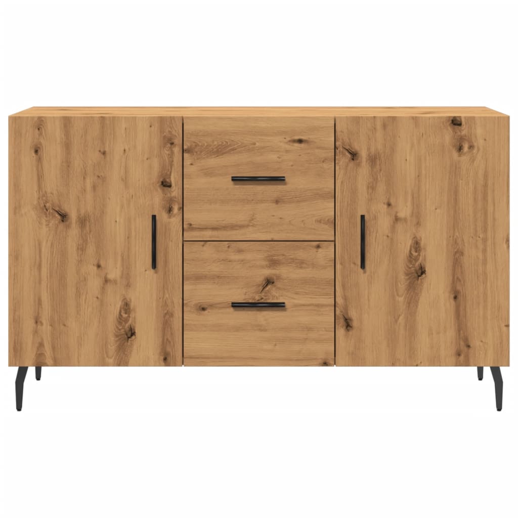 Dressoir 100x36x60 cm bewerkt hout artisanaal eikenkleurig