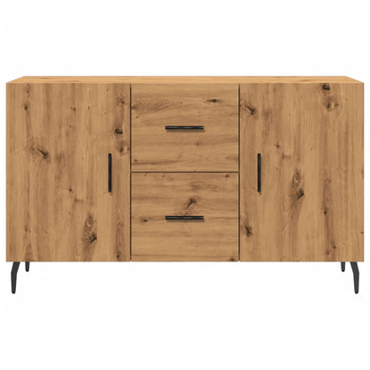 Dressoir 100x36x60 cm bewerkt hout artisanaal eikenkleurig