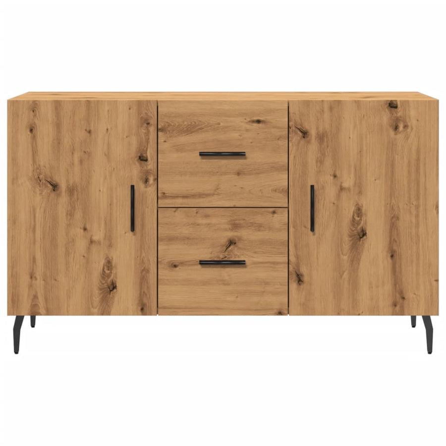 Dressoir 100x36x60 cm bewerkt hout artisanaal eikenkleurig