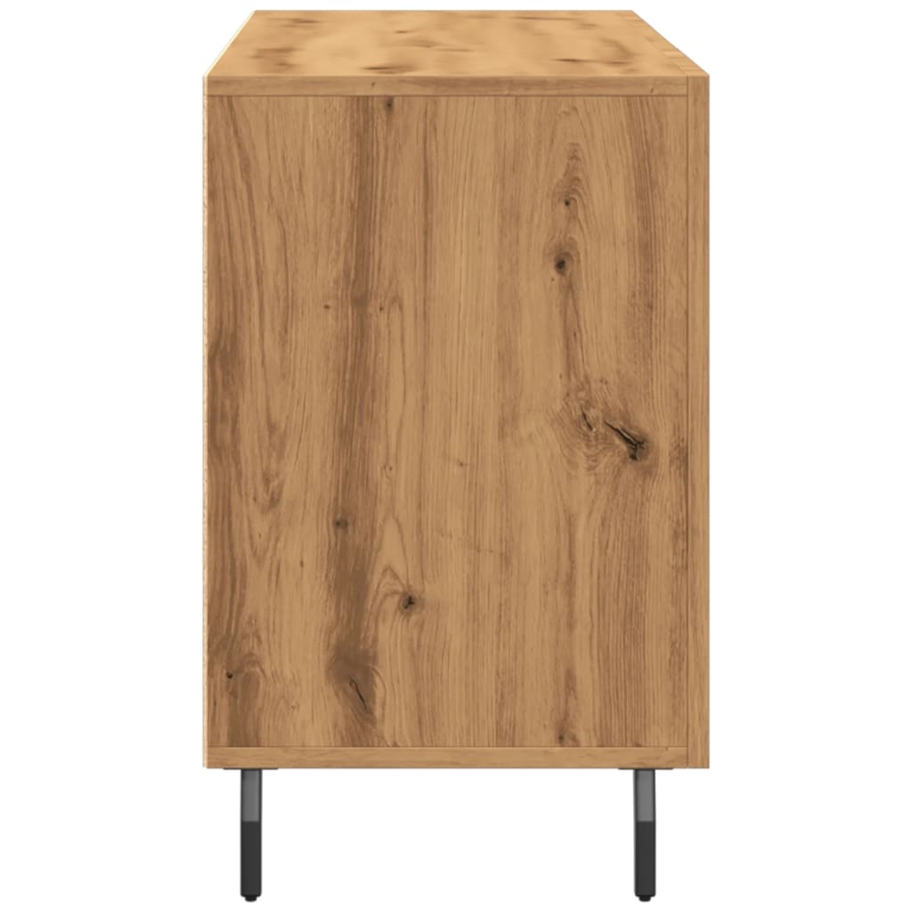 Dressoir 100x36x60 cm bewerkt hout artisanaal eikenkleurig