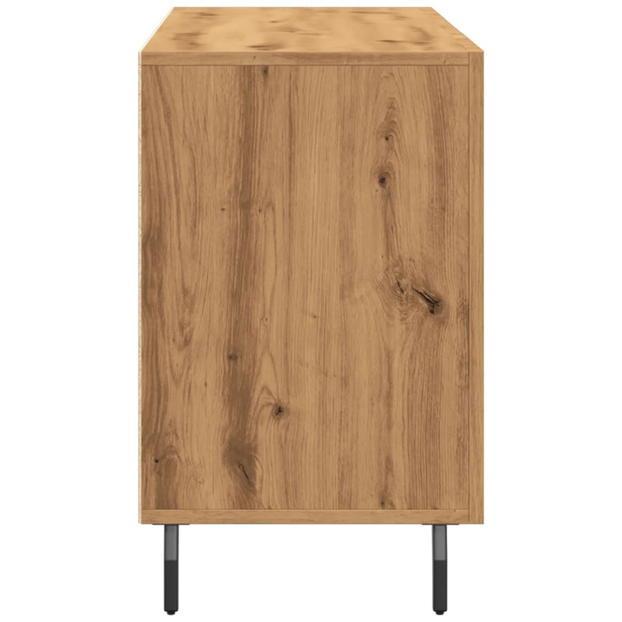 Dressoir 100x36x60 cm bewerkt hout artisanaal eikenkleurig