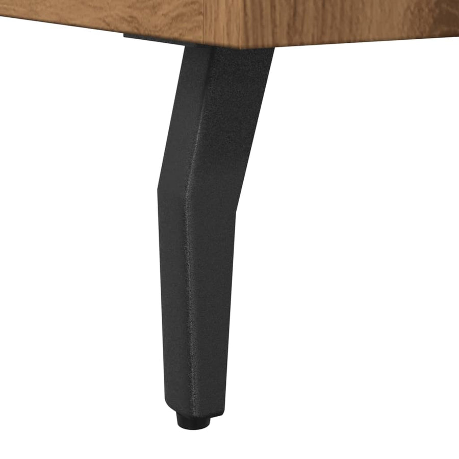 Dressoir 100x36x60 cm bewerkt hout artisanaal eikenkleurig