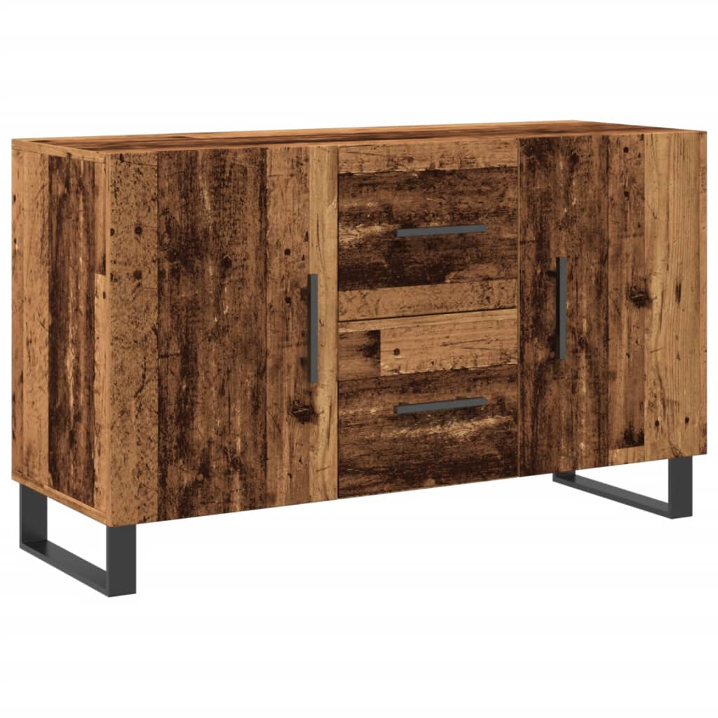 Dressoir 100x36x60 cm bewerkt hout oud houtkleurig