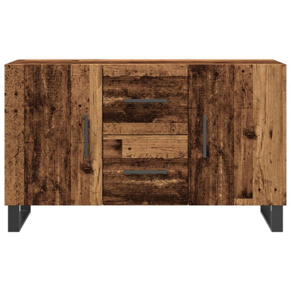 Dressoir 100x36x60 cm bewerkt hout oud houtkleurig