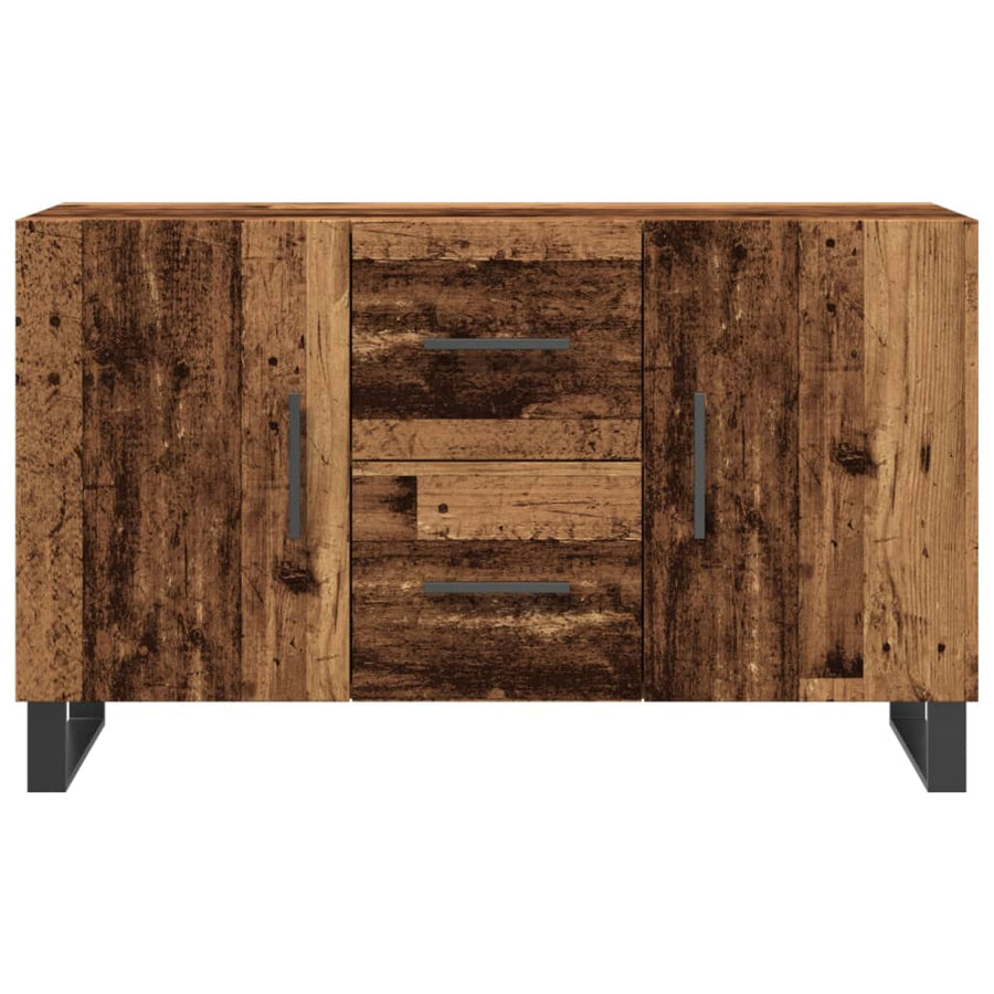 Dressoir 100x36x60 cm bewerkt hout oud houtkleurig