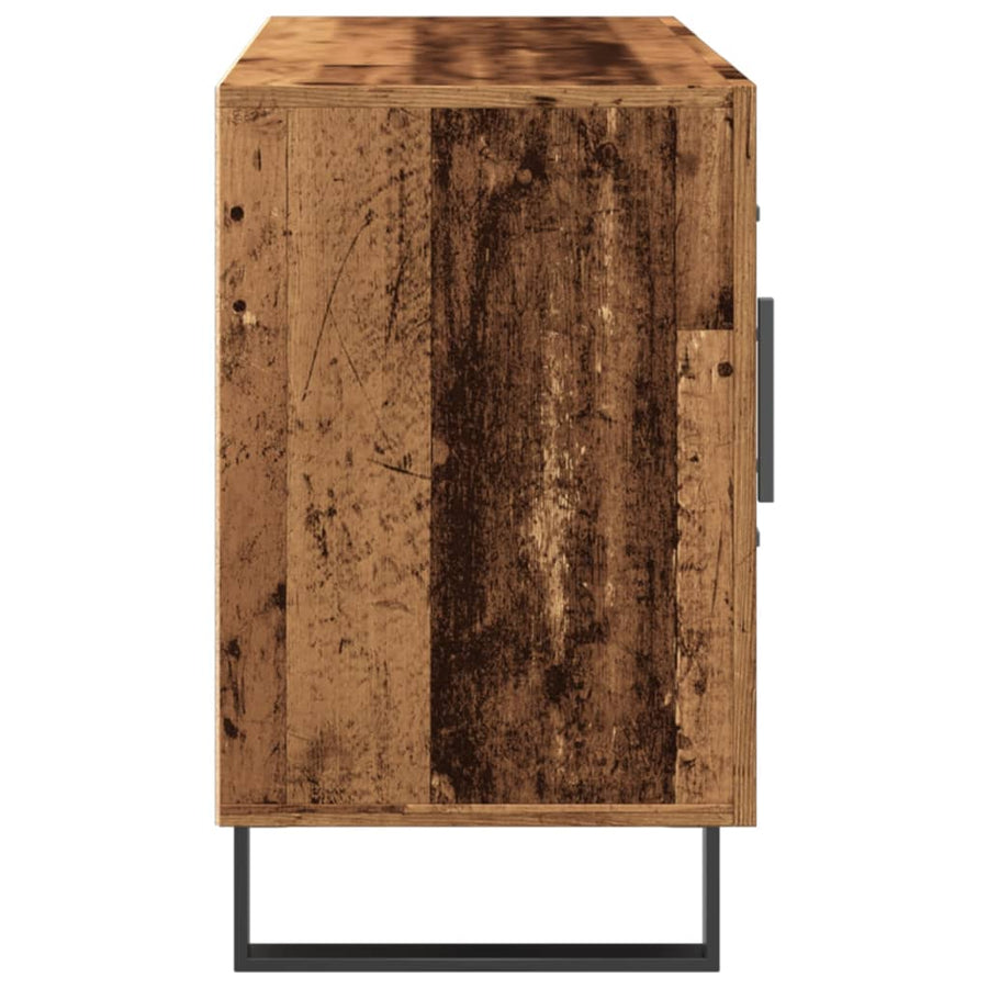 Dressoir 100x36x60 cm bewerkt hout oud houtkleurig