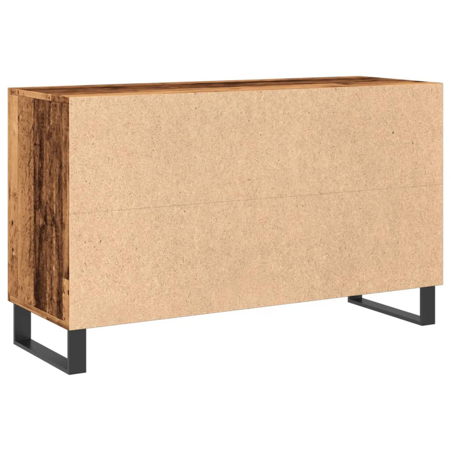 Dressoir 100x36x60 cm bewerkt hout oud houtkleurig
