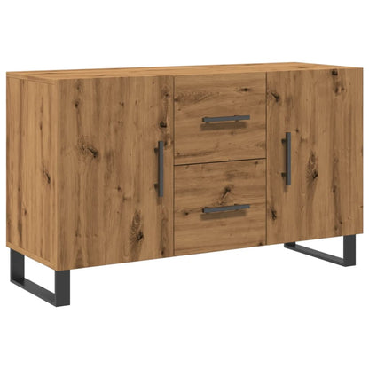 Dressoir 100x36x60 cm bewerkt hout artisanaal eikenkleurig