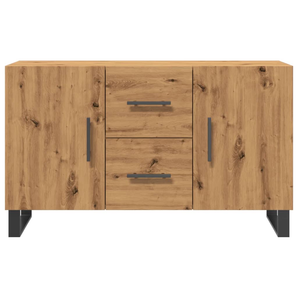 Dressoir 100x36x60 cm bewerkt hout artisanaal eikenkleurig