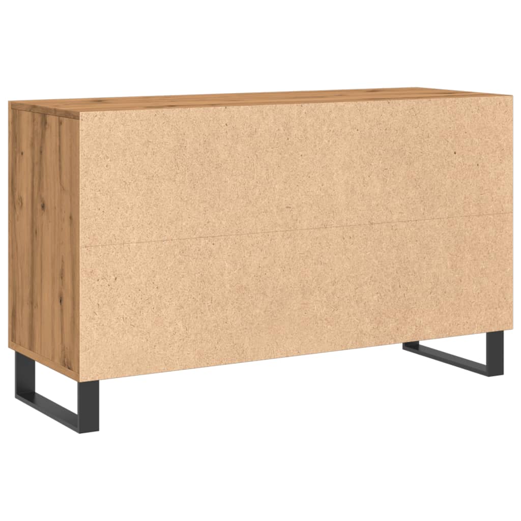 Dressoir 100x36x60 cm bewerkt hout artisanaal eikenkleurig