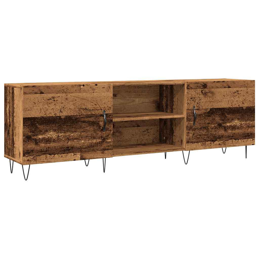 Tv-meubel 150x30x50 cm bewerkt hout oud houtkleurig
