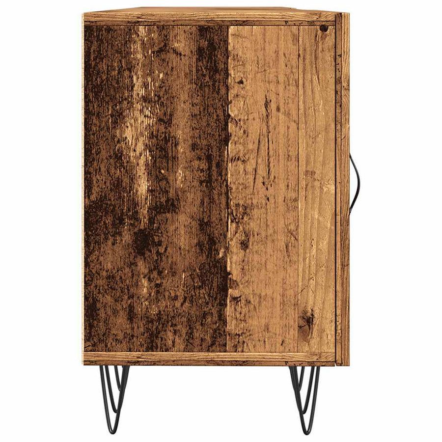 Tv-meubel 150x30x50 cm bewerkt hout oud houtkleurig