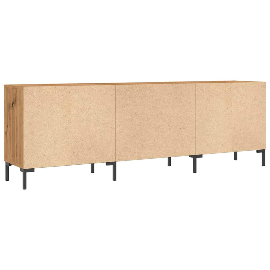 Tv-meubel 150x30x50 cm bewerkt hout artisanaal eikenkleurig
