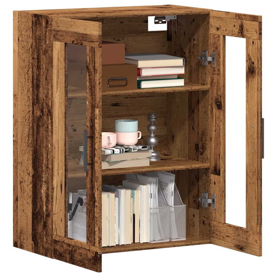 Dressoir 69,5x34x90 cm bewerkt hout oud houtkleurig