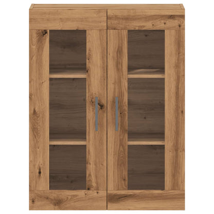 Dressoir 69,5x34x90 cm bewerkt hout artisanaal eikenkleur