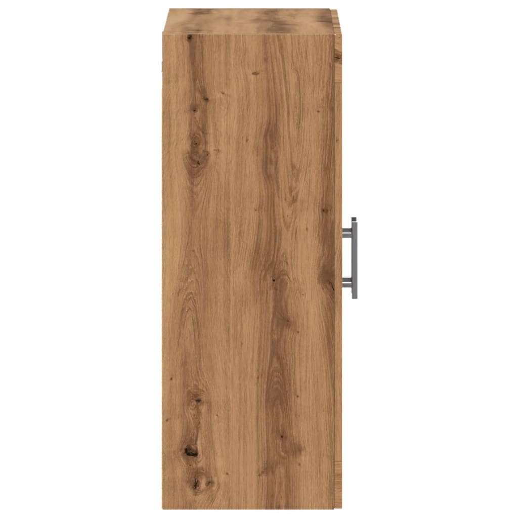 Dressoir 69,5x34x90 cm bewerkt hout artisanaal eikenkleur