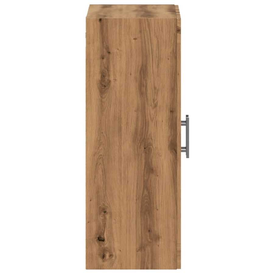 Dressoir 69,5x34x90 cm bewerkt hout artisanaal eikenkleur