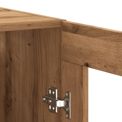 Dressoir 69,5x34x90 cm bewerkt hout artisanaal eikenkleur