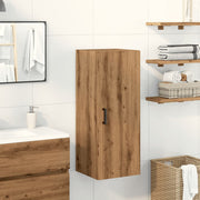 Wandkast 34,5x34x90 cm bewerkt hout eikenkleur