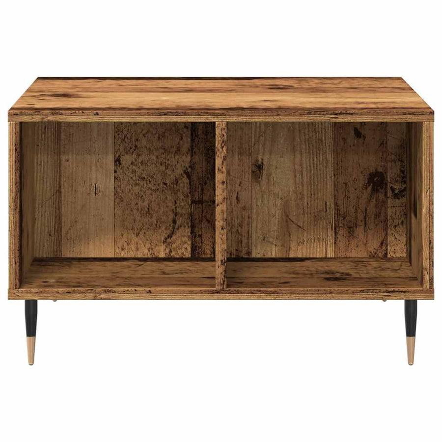 Salontafel 60x50x36,5 cm bewerkt hout oud houtkleurig