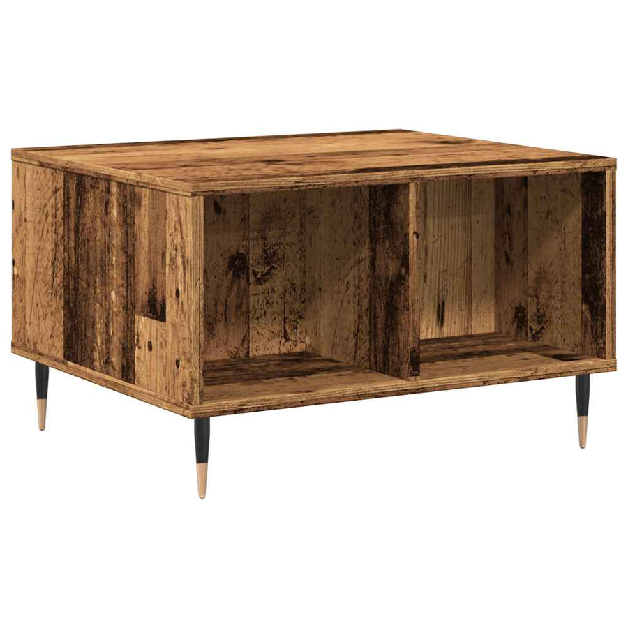 Salontafel 60x50x36,5 cm bewerkt hout oud houtkleurig