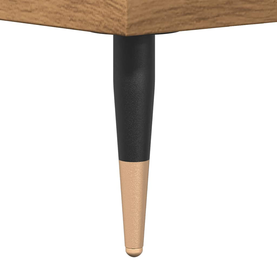 Salontafel 60x50x36,5 cm bewerkt hout artisanaal eikenkleur