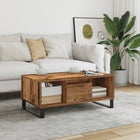 Coffee table 90x50x36.5 cm treated old wood colored