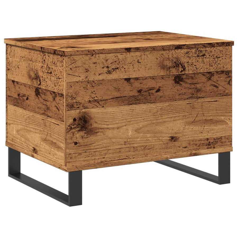 Salontafel 60x44,5x45 cm bewerkt hout oud houtkleurig
