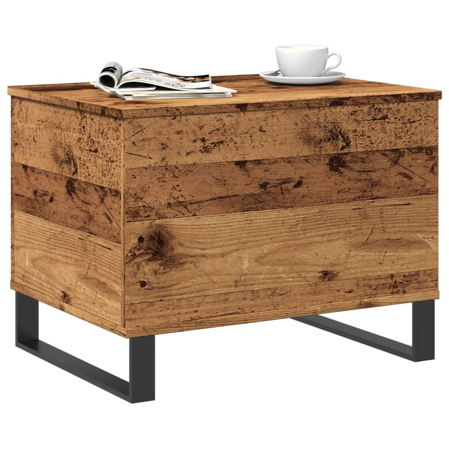 Salontafel 60x44,5x45 cm bewerkt hout oud houtkleurig